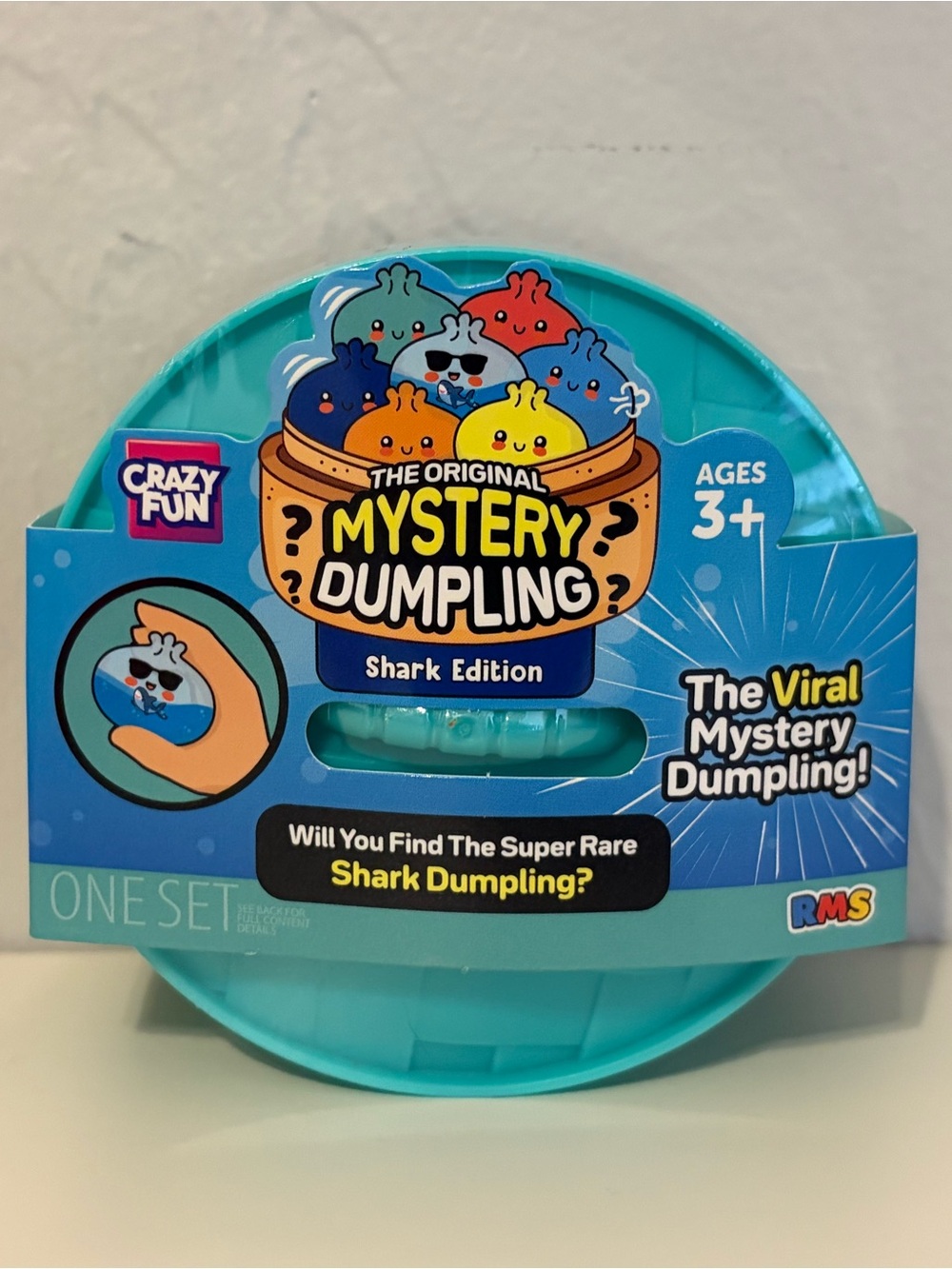 RMS Crazy Fun The Original Mystery Squishy Dumpling - Shark Edition (Blue)